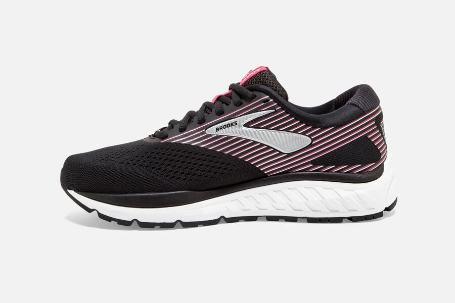 Brooks Running Shoes - Addiction 14 Road Womens - Black/Pink/Silver - KVM-635081